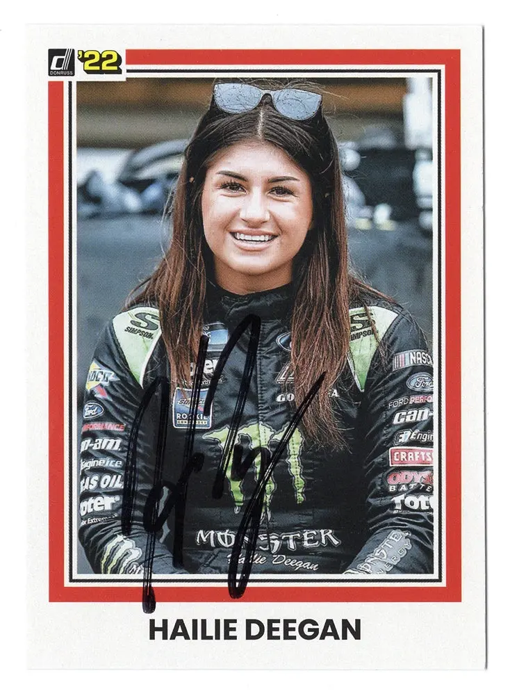 Autographed Hailie Deegan 2022 Donruss Racing Dirt Princess (#1 Monster Team) Truck Series Signed Nascar Collectible Trading Card With Coa 1