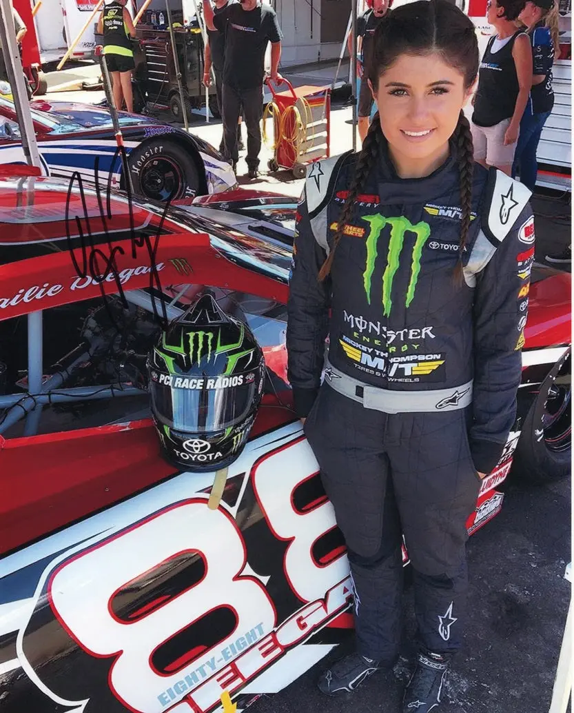 Autographed Hailie Deegan #88 Monster Energy Racing (Mickey Thompson Sponsor) Signed 8X10 Inch Picture Nascar Glossy Photo With Coa 1