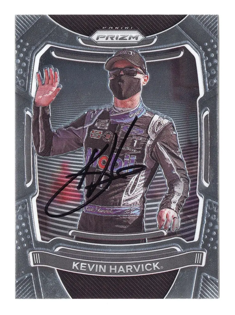 Autographed Kevin Harvick 2021 Panini Prizm Racing (#4 Mobil 1 Team) Signed Nascar Collectible Trading Card With Coa 1