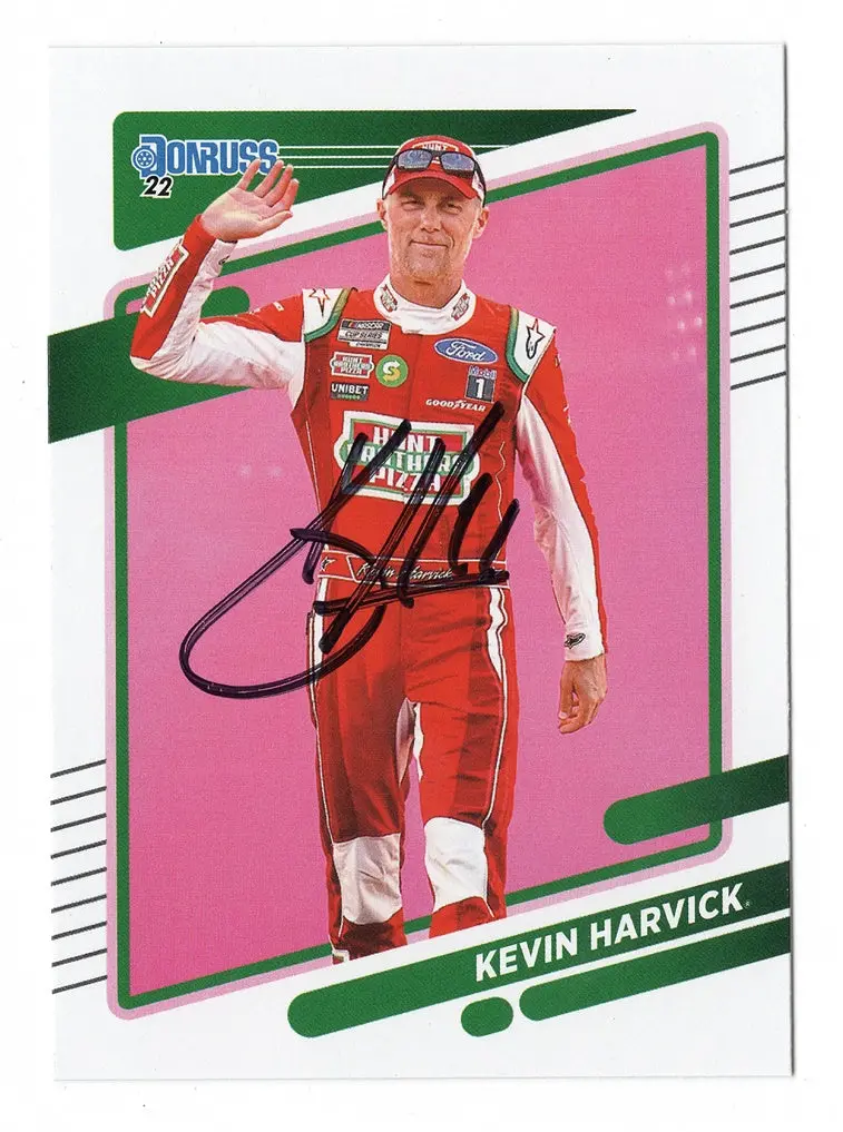 Autographed Kevin Harvick 2022 Donruss Racing Happy (#4 Hunt Brothers Driver) Signed Nascar Collectible Trading Card With Coa 1
