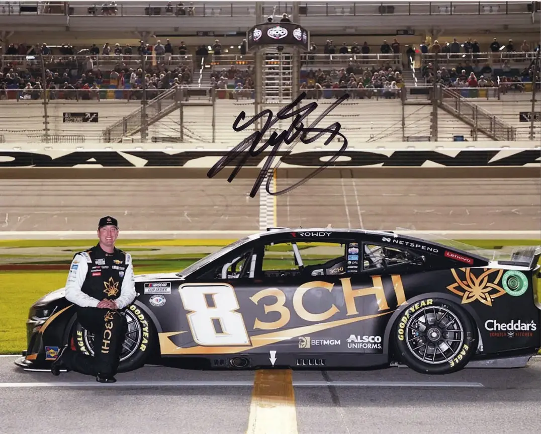 Autographed 2023 Kyle Busch #8 Daytona 500 Race (3Chi Next Gen Car) Rcr Team Signed 8X10 Inch Picture Nascar Photo With Coa 1