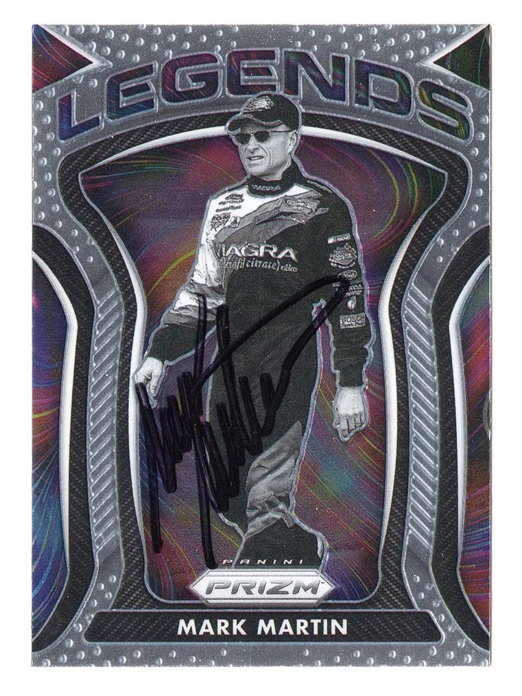 Autographed Mark Martin 2021 Panini Prizm Racing Legends (#6 Viagra Team) Signed Collectible Nascar Trading Card With Coa 1