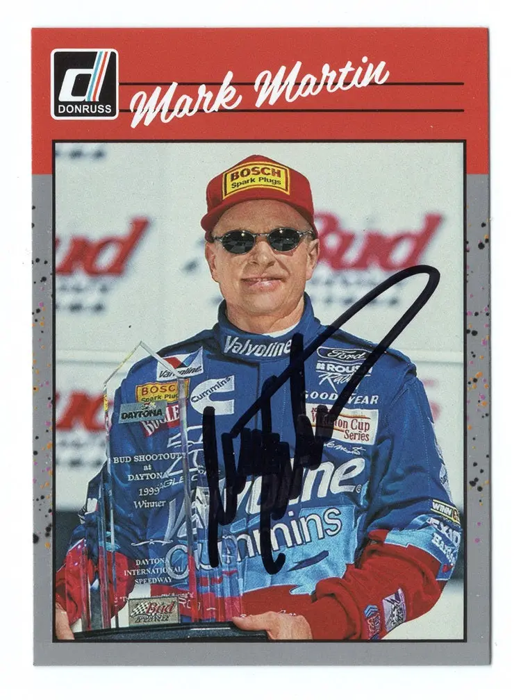 Autographed Mark Martin 2023 Donruss Racing Retro (Gray Parallel) Insert Signed Nascar Collectible Trading Card With Coa 1