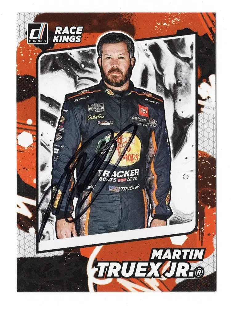 Autographed Martin Truex Jr. 2022 Donruss Racing Race Kings (#19 Bass Pro Shops) Signed Nascar Collectible Trading Card With Coa 1