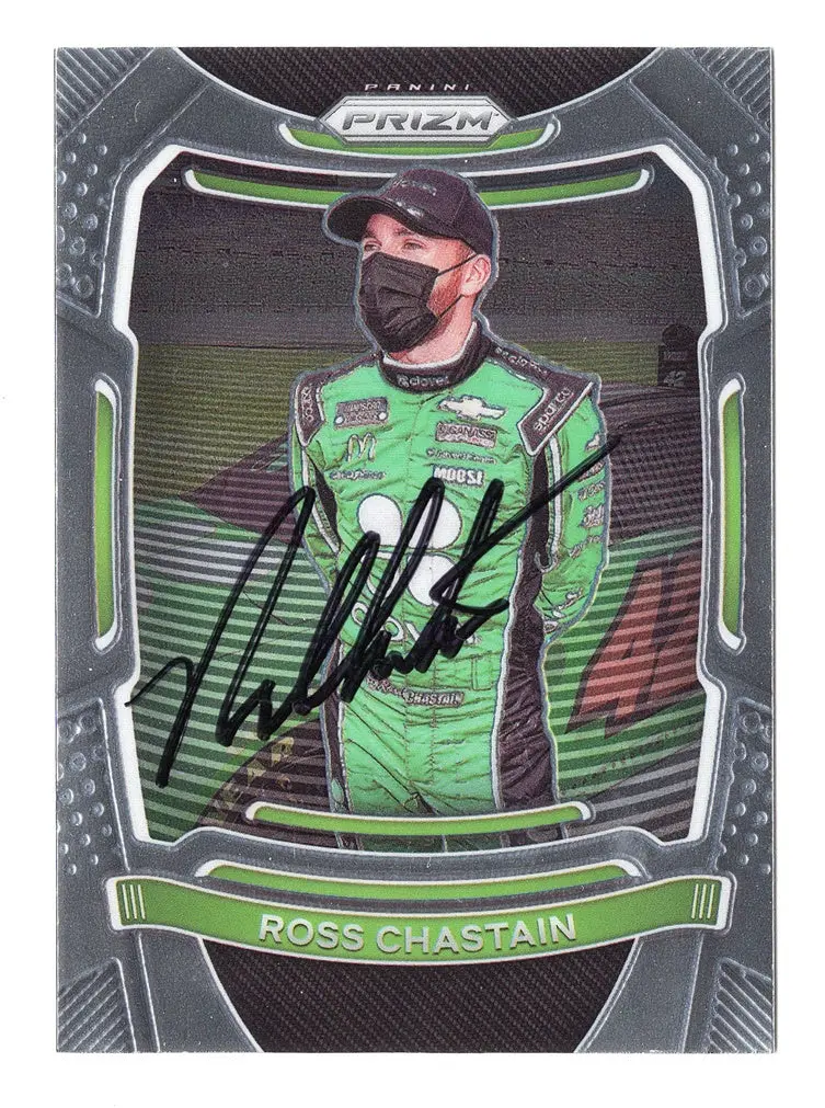 Autographed Ross Chastain 2021 Panini Prizm Racing (Ganassi Team) Nascar Cup Series Signed Nascar Collectible Trading Card With Coa 1