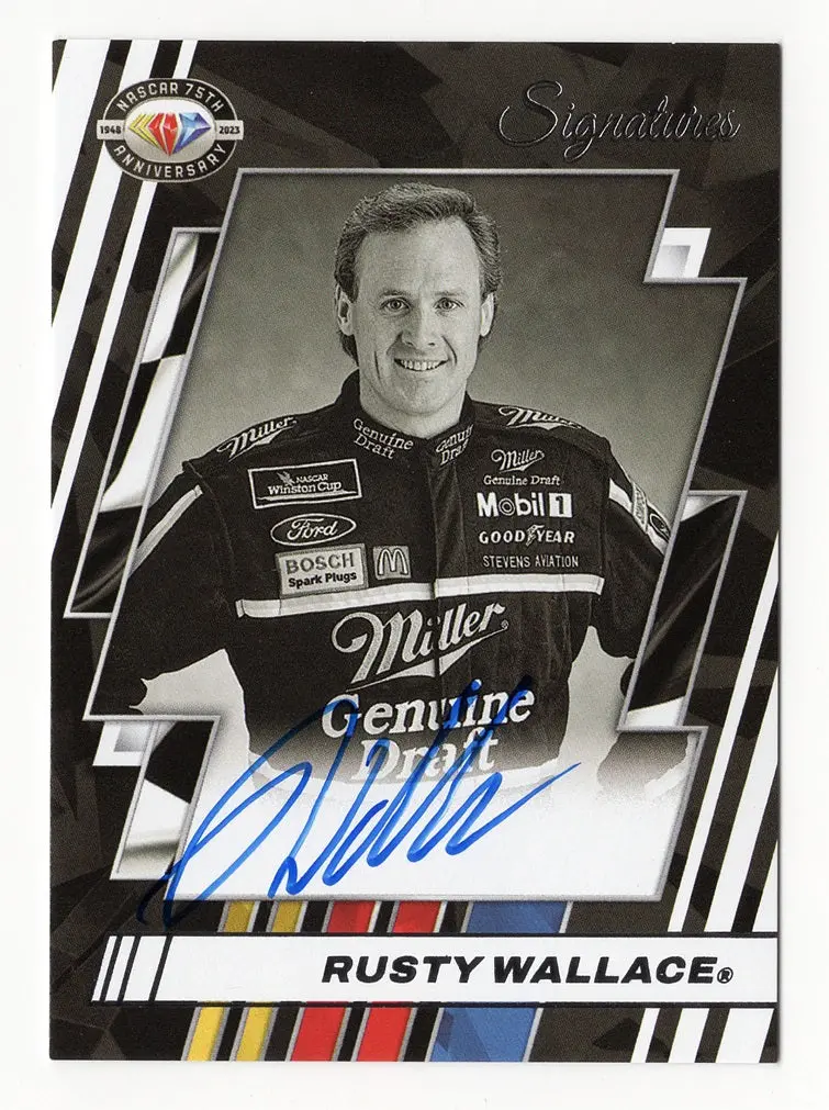 Autographed Rusty Wallace 2023 Panini Donruss Racing Signatures (Nascar 75Th Anniversary) Signed Nascar Insert Trading Card 1