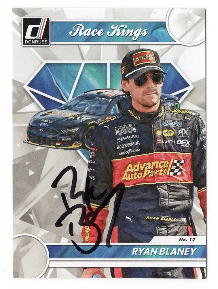 Autographed Ryan Blaney 2023 Donruss Racing Race Kings (Championship Season) Team Penske Signed Nascar Collectible Trading Card With Coa 1