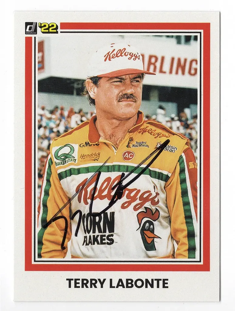 Autographed Terry Labonte 2022 Donruss Racing Texas Terry (#5 Kelloggs Team) Signed Collectible Nascar Trading Card With Coa 1