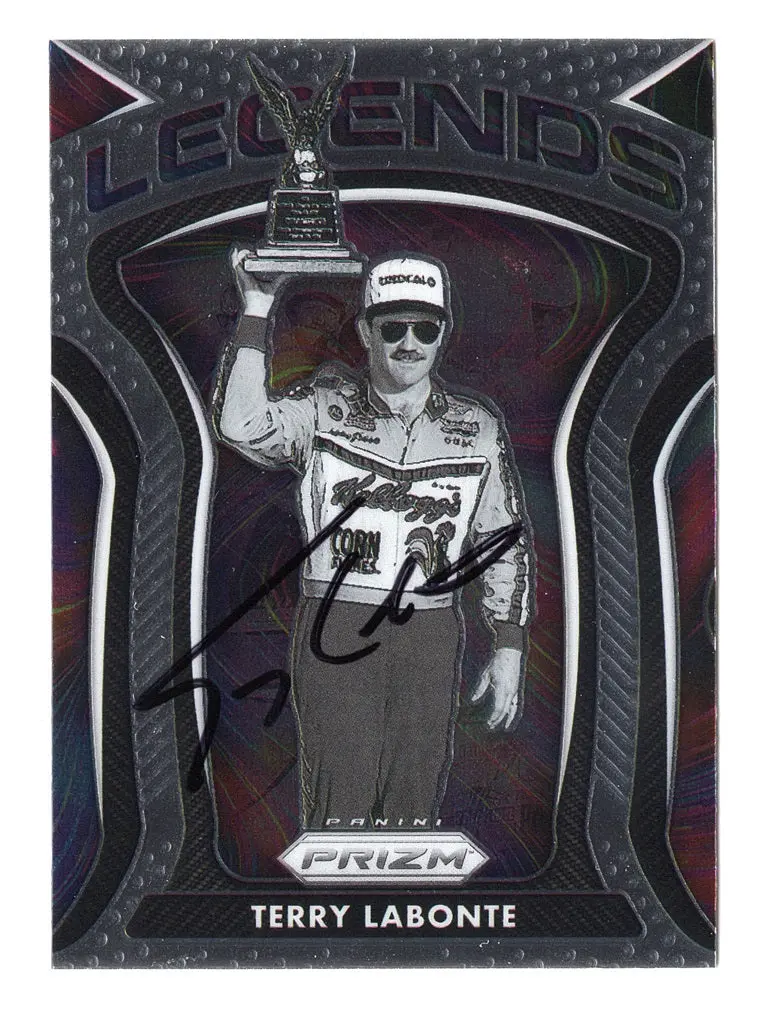 Autographed Terry Labonte 2022 Panini Prizm Racing Legends (1986 Championship) Signed Nascar Trading Card With Coa 1