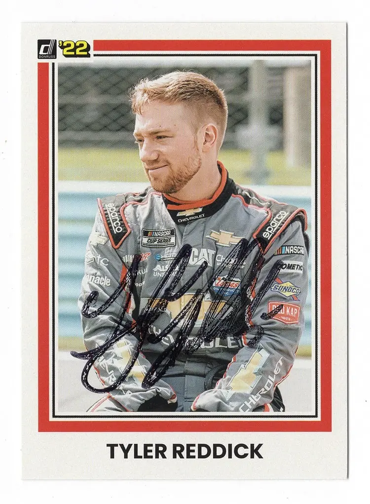 Autographed Tyler Reddick 2022 Donruss Racing (#8 Rcr Team) Nascar Cup Series Signed Nascar Collectible Trading Card With Coa 1