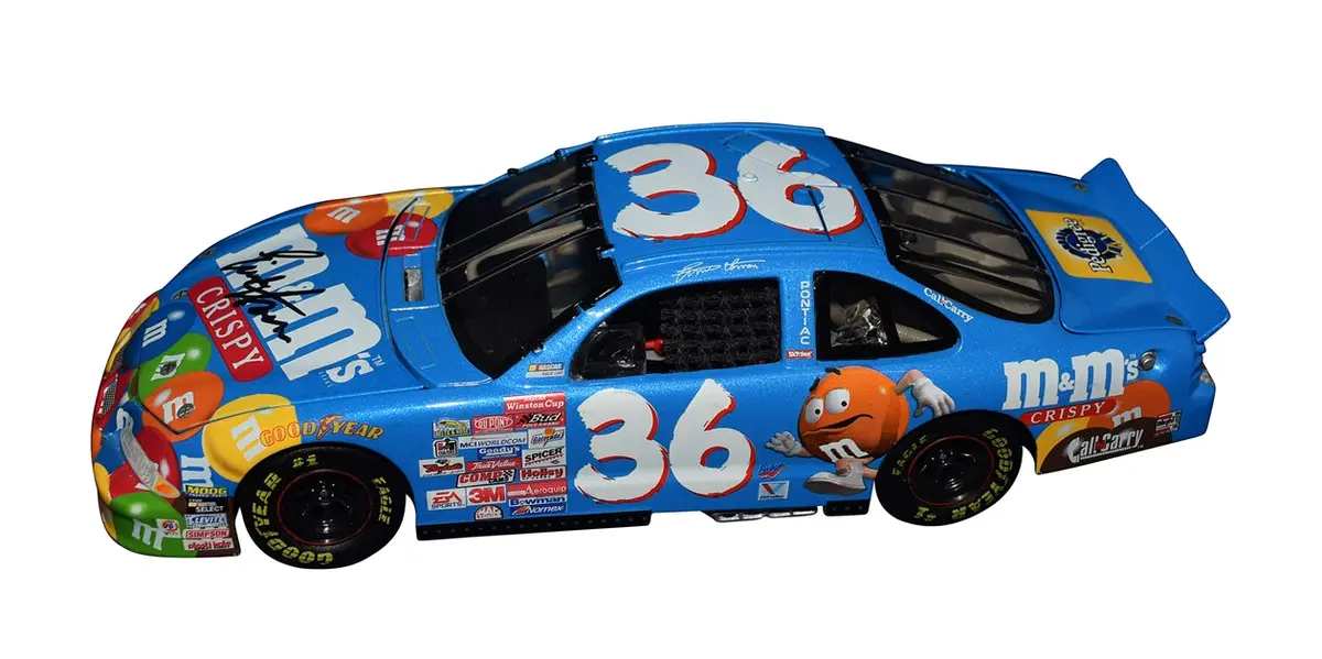 Autographed 1999 Ernie Irvan #36 M&M's Crispy Racing (Winston Cup Series) Vintage Rcca Elite Signed Action 1/24 Scale Diecast Car With Coa (#0442 Of Only 1,000 Produced) 2