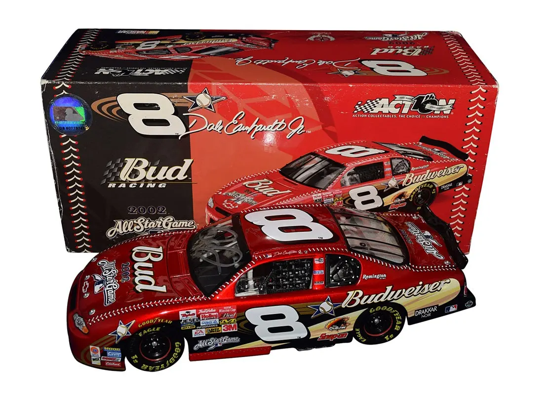 Autographed 2002 Dale Earnhardt Jr. #8 Budweiser Racing Mlb All-Star Baseball (Milwaukee Game) Signed Action 1/24 Scale Nascar Diecast Car With Coa 1
