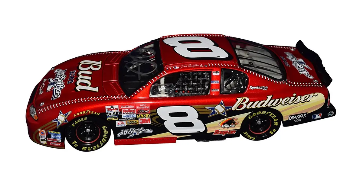 Autographed 2002 Dale Earnhardt Jr. #8 Budweiser Racing Mlb All-Star Baseball (Milwaukee Game) Signed Action 1/24 Scale Nascar Diecast Car With Coa 2