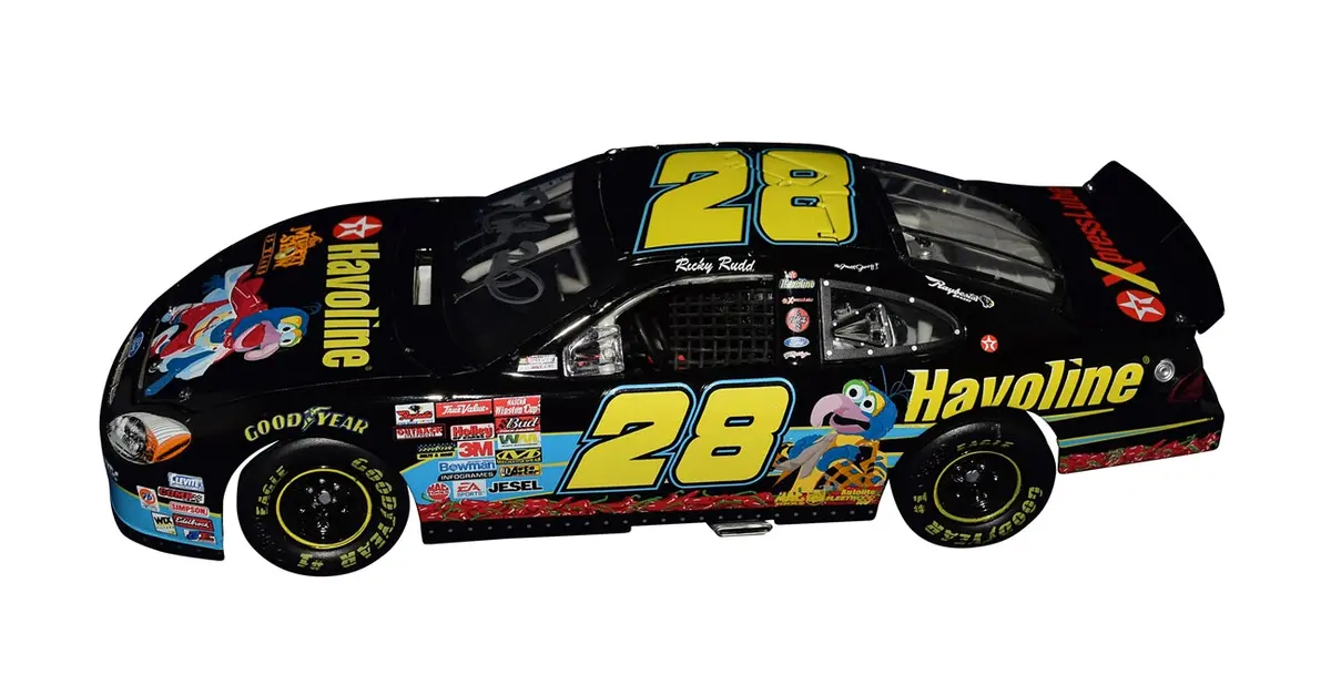 Autographed 2002 Ricky Rudd #28 Havoline Muppets 25Th Anniversary Vintage Rcca Elite Signed Action 1/24 Scale Nascar Diecast Car With Coa (#415 Of Only 804 Produced) 2