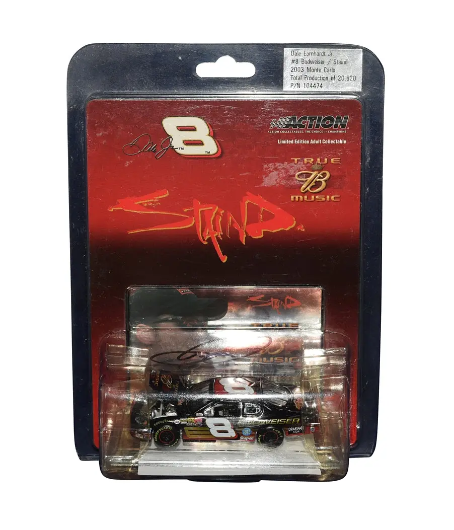 Autographed 2003 Dale Earnhardt Jr. #8 Budweiser Racing Staind (Bud True Music) Signed Action 1/64 Scale Nascar Diecast Car With Coa 1