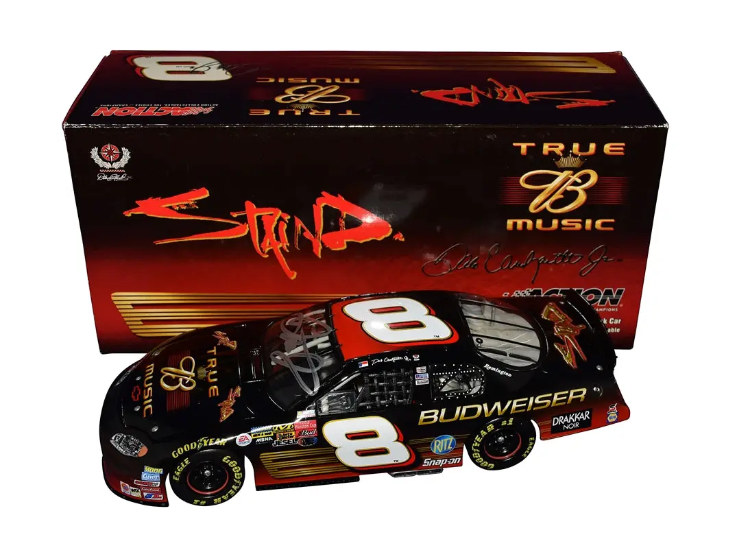 Autographed 2003 Dale Earnhardt Jr. #8 Budweiser True Music Racing Staind (Chevy Rock N' Roll) Signed Action 1/24 Scale Nascar Diecast Car With Coa 1