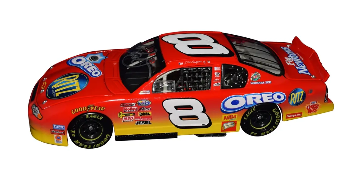 Autographed 2003 Dale Earnhardt Jr. #8 Oreo Ritz Racing Daytona Car (Busch Series) Signed Action 1/24 Scale Nascar Diecast Car With Coa 2