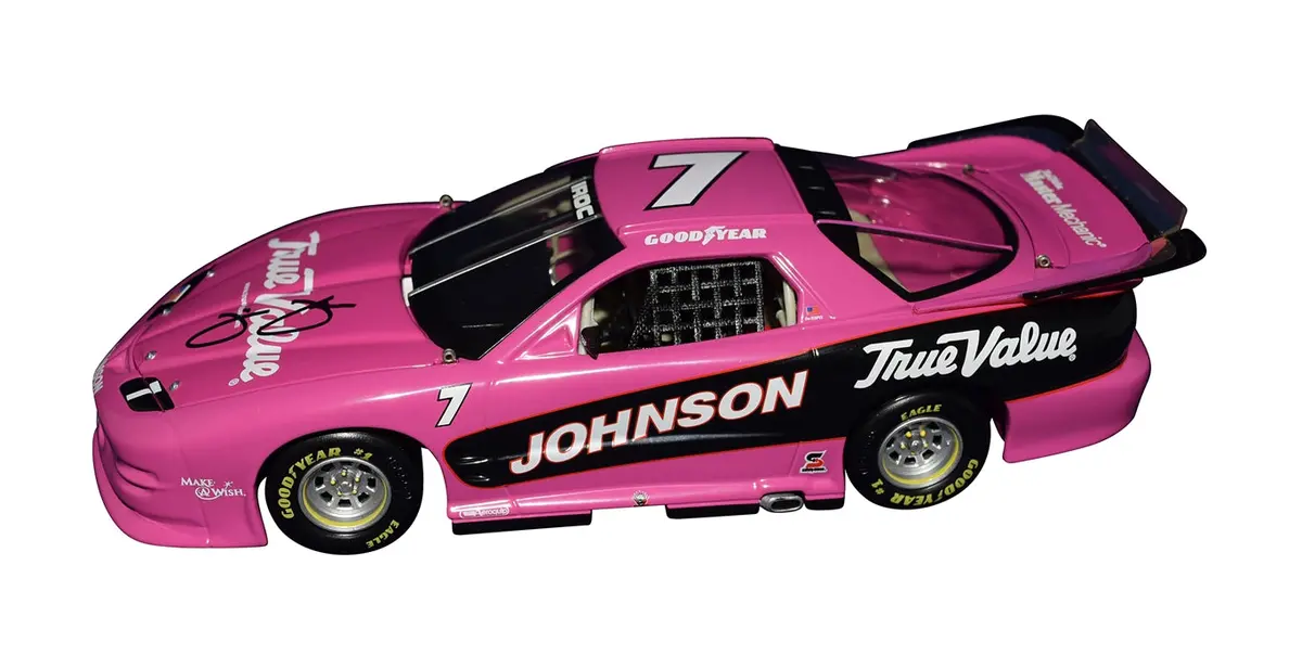 Autographed 2003 Jimmie Johnson #7 True Value Iroc Series (Brickyard Win) Signed Action 1/24 Scale Nascar Diecast Car With Coa (1 Of Only 3,144 Produced) 2