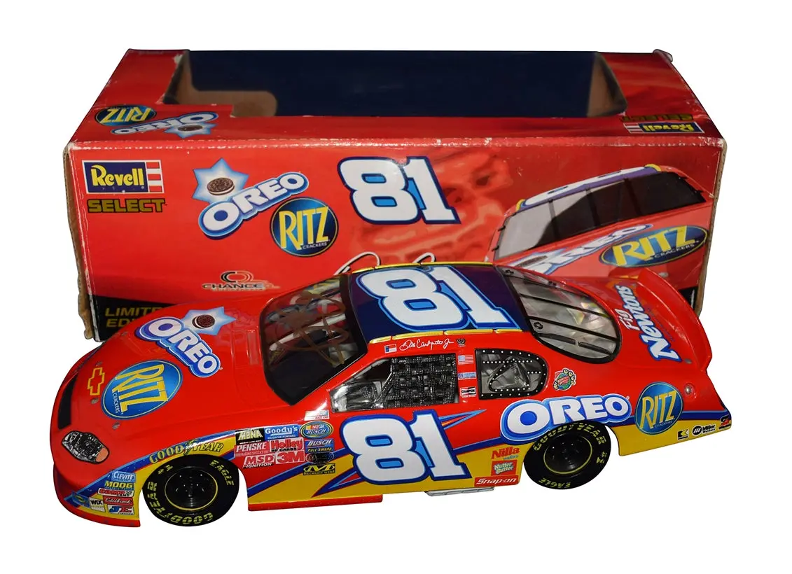 Autographed 2005 Dale Earnhardt Jr. #81 Oreo / Ritz Racing Daytona Busch Series Signed Revell Select Nascar 1/24 Scale Diecast Car With Coa 1