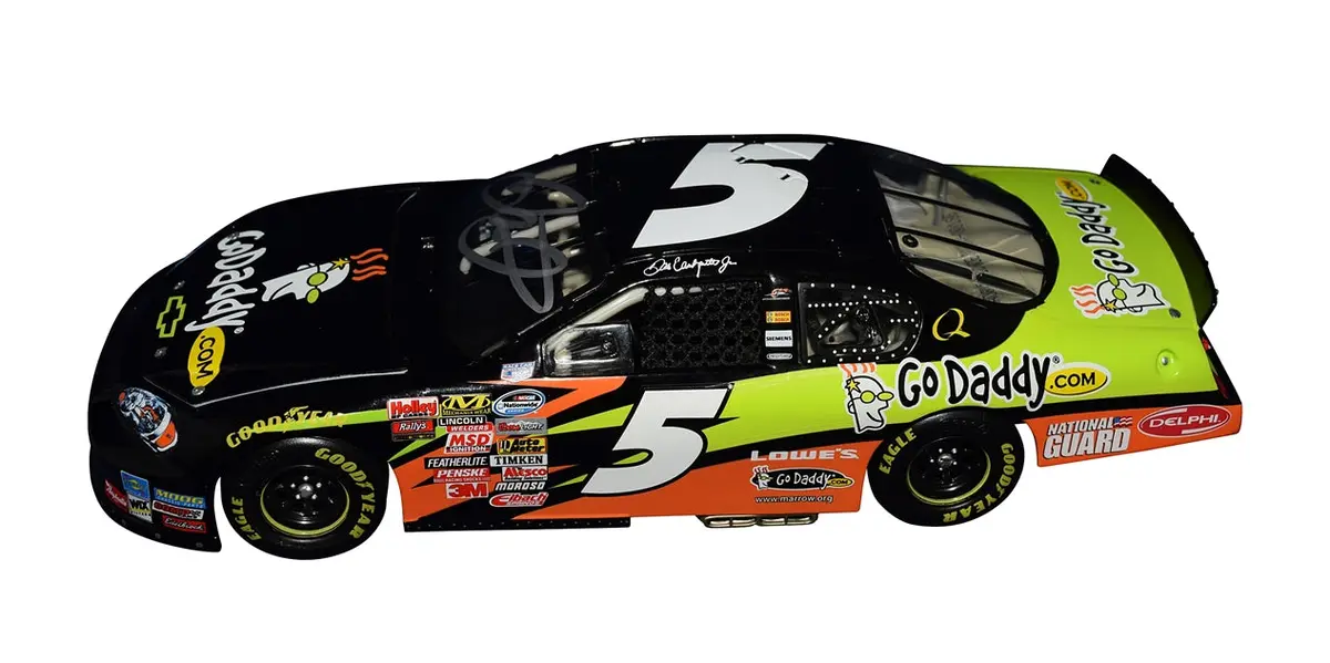Autographed 2008 Dale Earnhardt Jr. #5 Godaddy Racing (Rcca Club Car) Nationwide Series Signed 1/24 Scale Nascar Diecast Car With Coa (#186 Of Only 300 Produced) 2