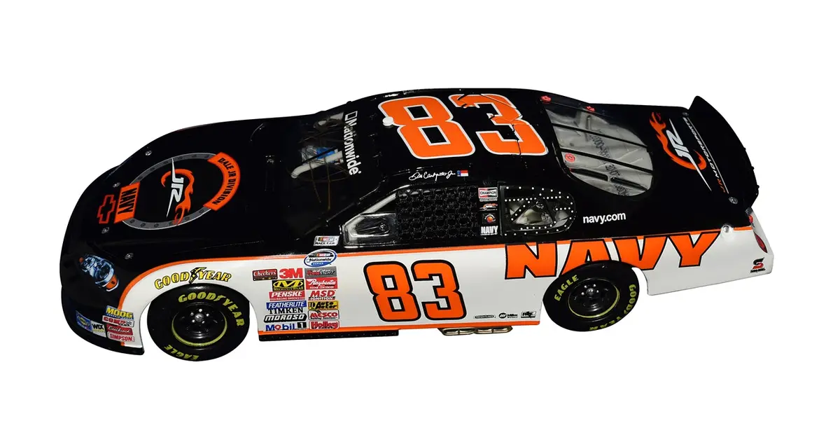 Autographed 2008 Dale Earnhardt Jr. #83 Navy Dale Jr. Division Racing (Rcca Club Car) Nationwide Series Signed 1/24 Scale Nascar Diecast Car With Coa (#037 Of Only 300 Produced) 2