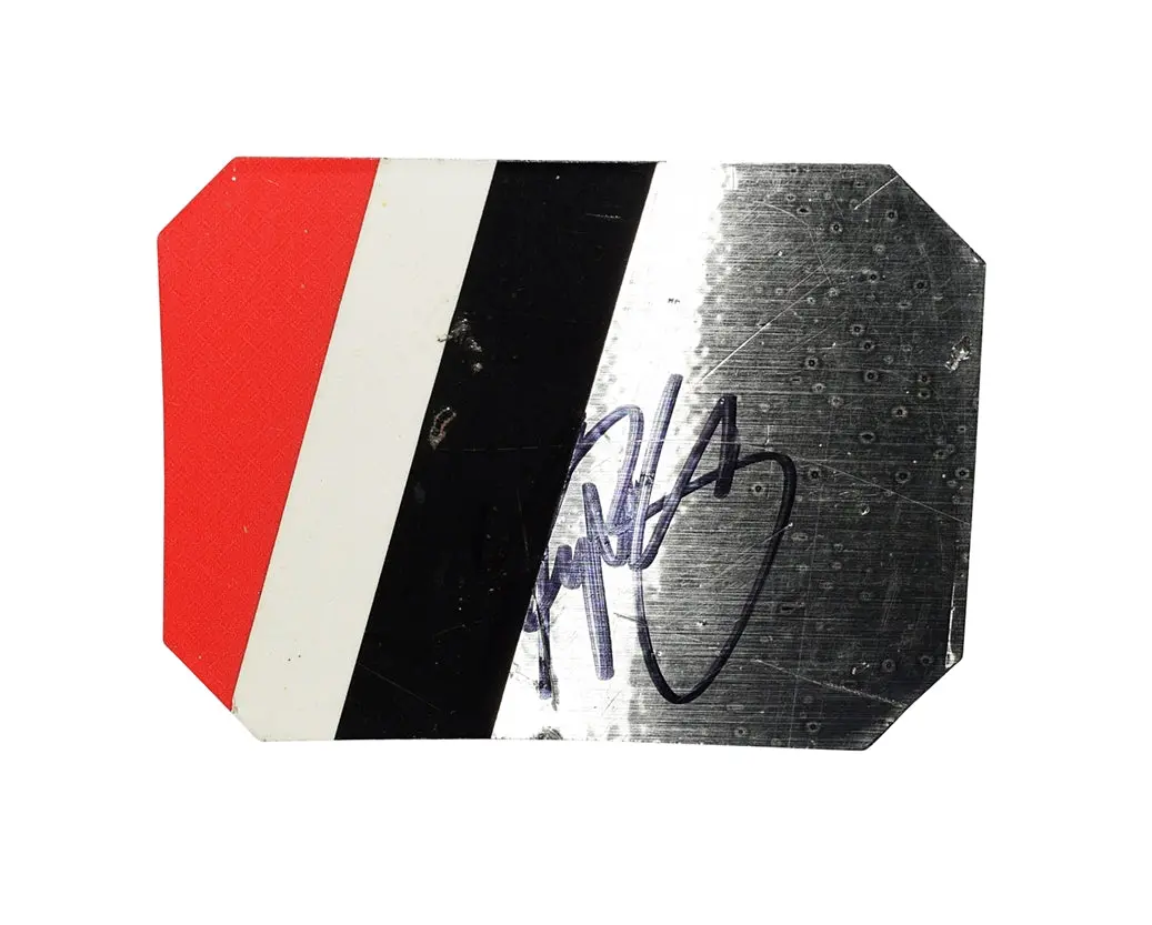 Autographed 2008 Kyle Busch #18 M&M's Racing Race Used Sheet Metal (Daytona 500 Car) 4-Color Piece Signed Nascar Collectible With Coa 1