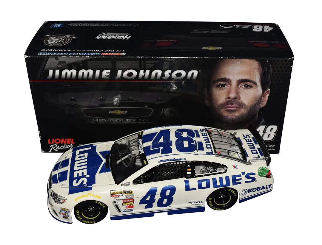 Autographed 2014 Jimmie Johnson #48 Lowes White Chevrolet Ss (Hendrick Motorsports) Signed Lionel 1/24 Scale Nascar Diecast Car With Coa (#2668 Of Only 3,180 Produced) 1