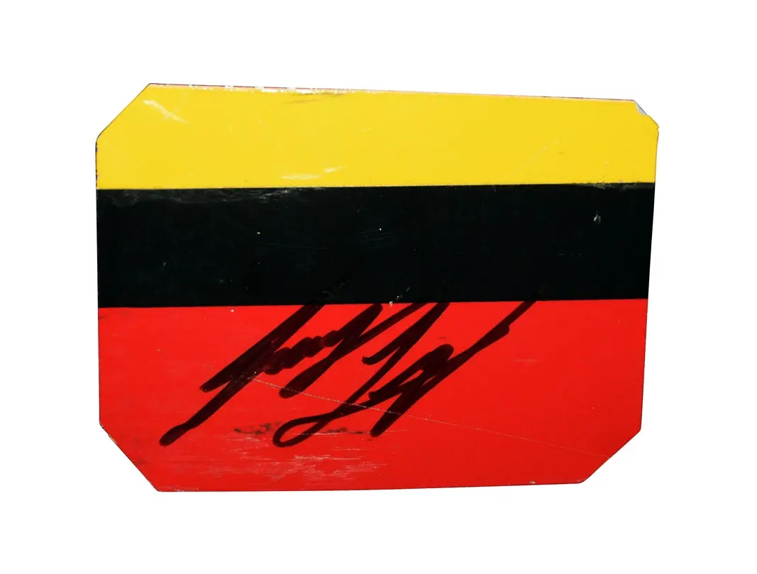 Autographed 2021 Joey Logano #22 Pennzoil Racing Race Used Sheet Metal (Michigan Car) 3-Color Piece Signed Nascar Collectible With Coa 1