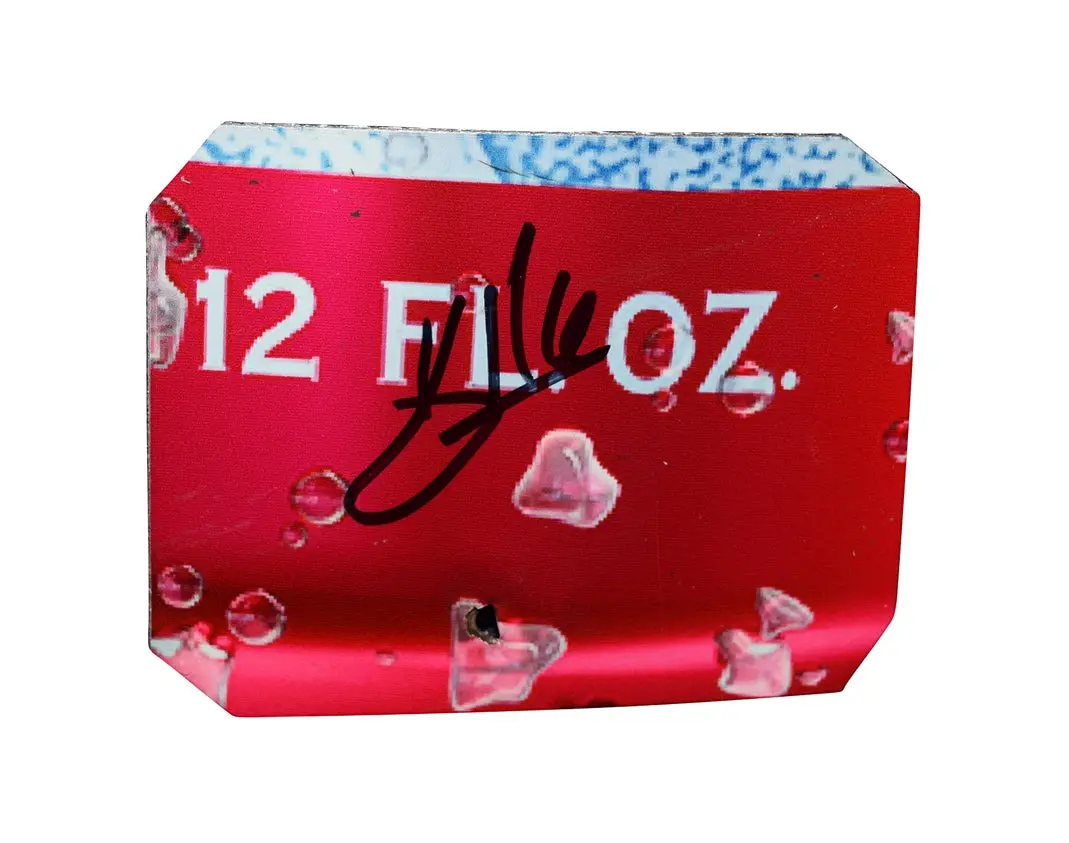 Autographed 2021 Kevin Harvick #4 Busch Beer Racing Race Used Sheet Metal (Martinsville Speedway) 3-Color Logo Piece Signed Nascar Collectible With Coa 1