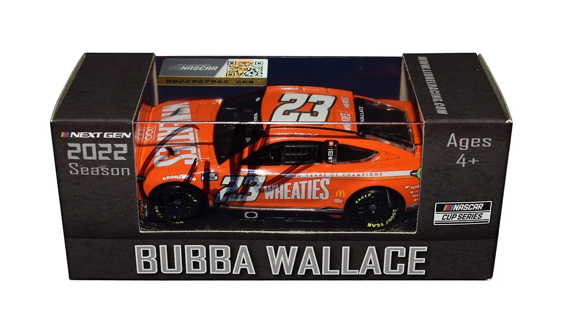 Autographed 2022 Bubba Wallace #23 Wheaties Toyota (Next Gen Car) 23Xi Racing Signed Action 1/64 Scale Nascar Diecast Car With Coa 1