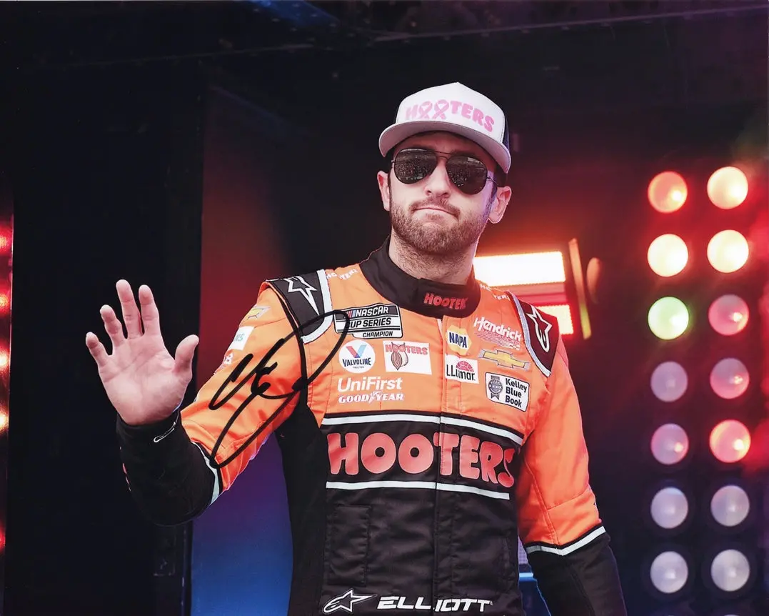 Autographed 2023 Chase Elliott #9 Hooters Racing (Driver Introductions) Signed 8X10 Inch Nascar Glossy Photo With Coa 1