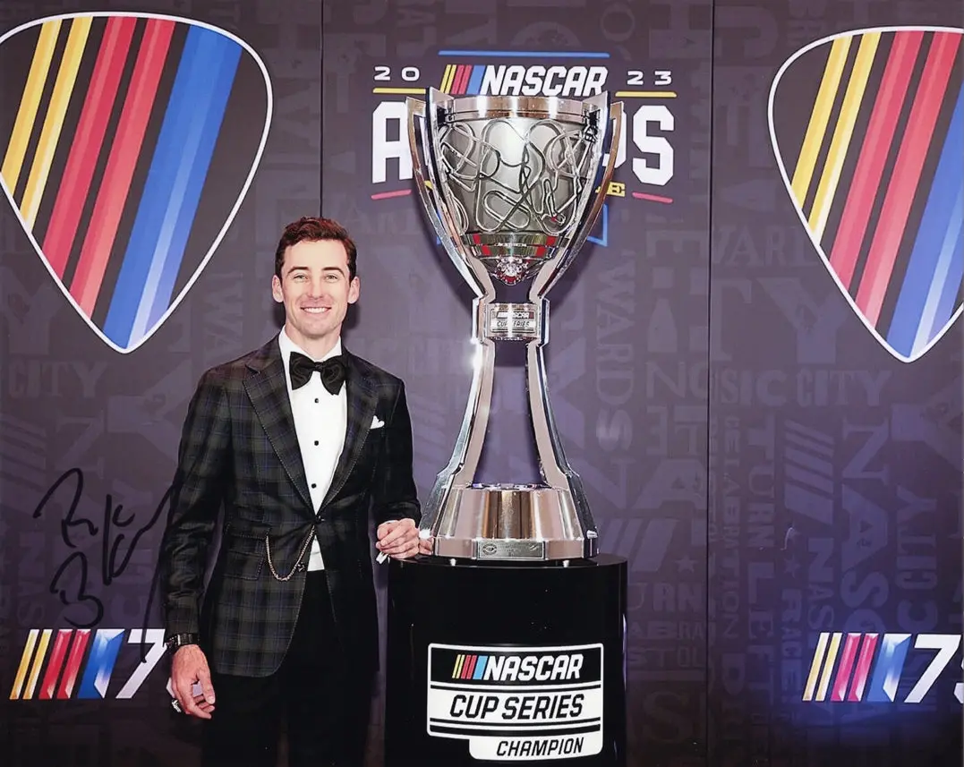 Autographed 2023 Ryan Blaney #12 Menards Racing Nascar Champion (Awards Ceremony) Signed 8X10 Inch Picture Nascar Glossy Photo With Coa 1
