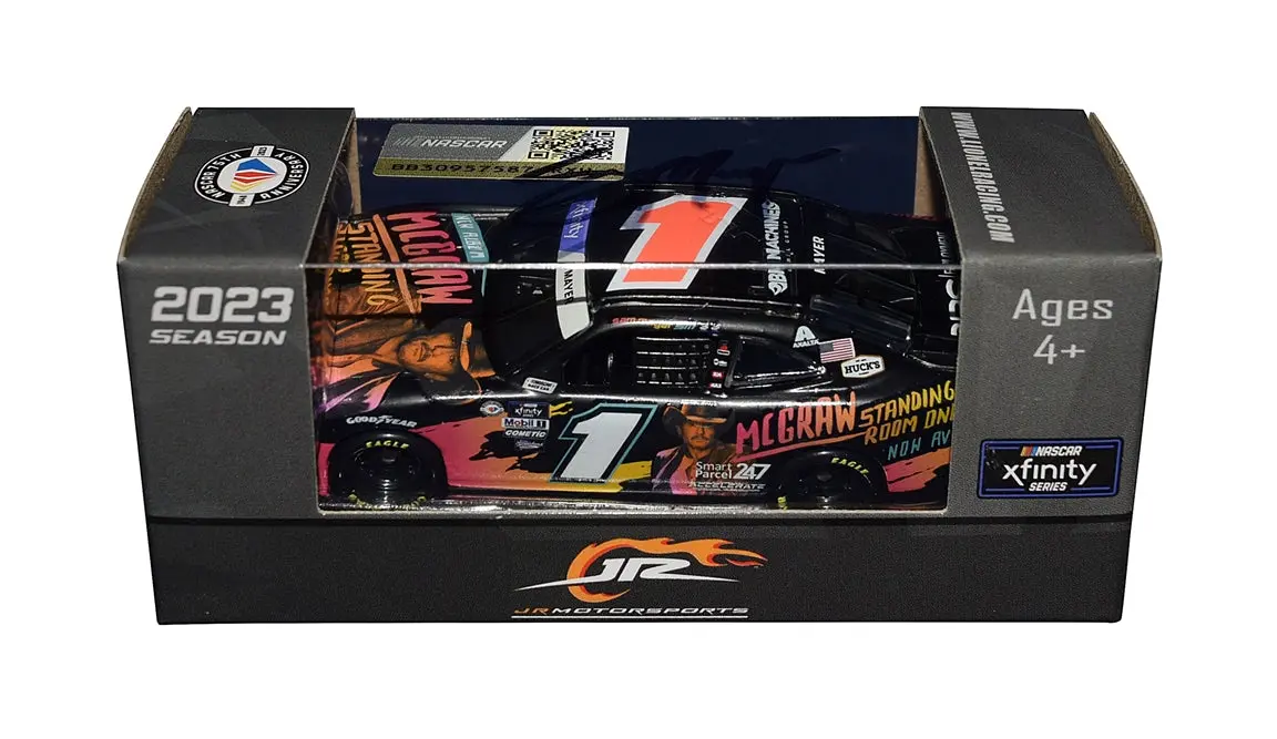 Autographed 2023 Sam Mayer #1 Tim Mcgraw's Standing Room Only (Xfinity Series) Signed Action 1/64 Scale Nascar Diecast Car With Coa 1