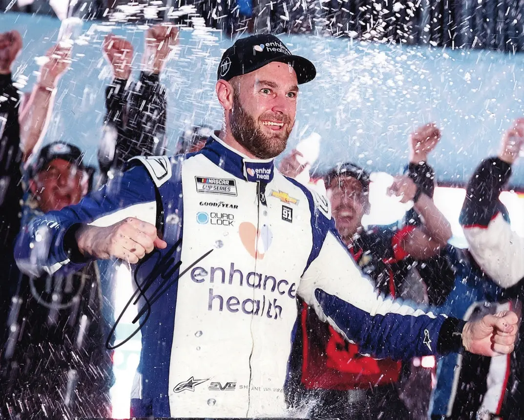 Autographed 2023 Shane Van Gisbergen #91 Trackhouse Team Chicago Street Race Win (Victory Lane) Svg Signed 8X10 Inch Nascar Glossy Photo With Coa 1