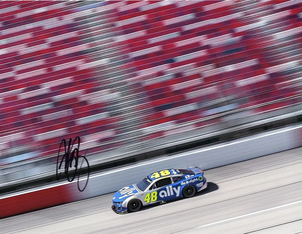 Autographed 2024 Alex Bowman #48 Ally Racing Darlington Throwback (Jimmie Johnson Tribute) Signed 9X11 Inch Nascar Glossy Photo With Coa 1