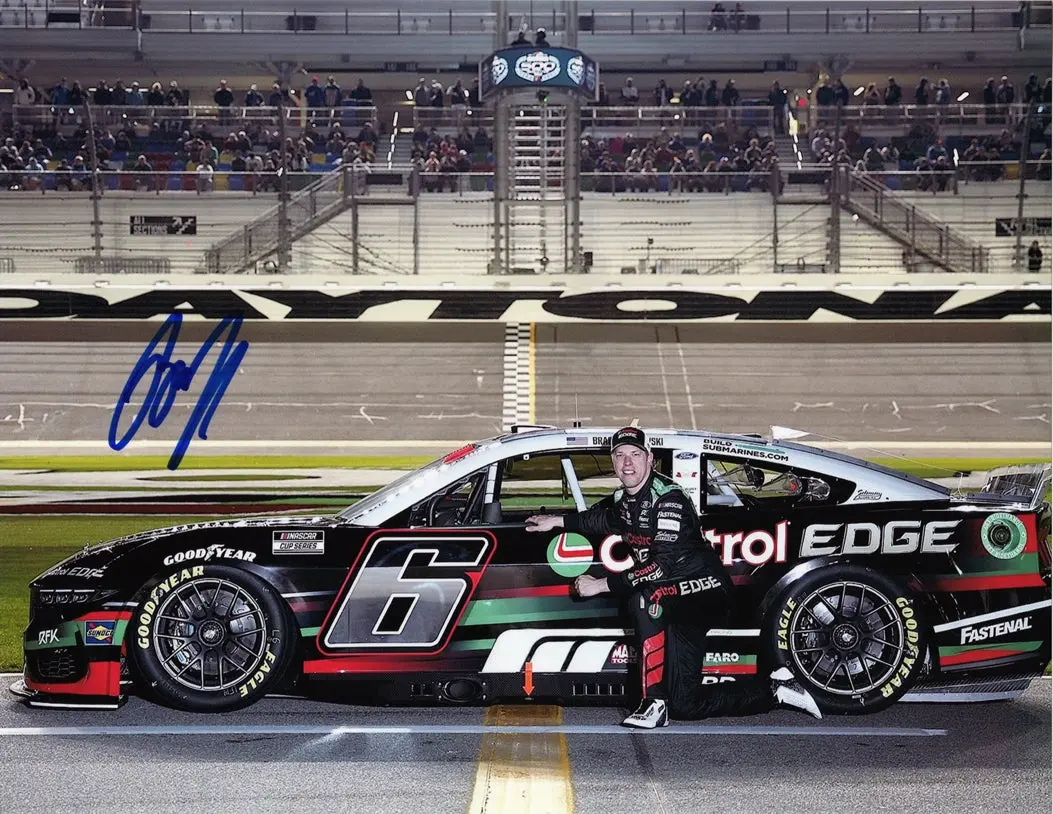 Autographed 2024 Brad Keselowski #6 Castrol Edge Racing Daytona 500 Race (Rfk Pit Road Pose) Signed 9X11 Inch Nascar Glossy Photo With Coa 1