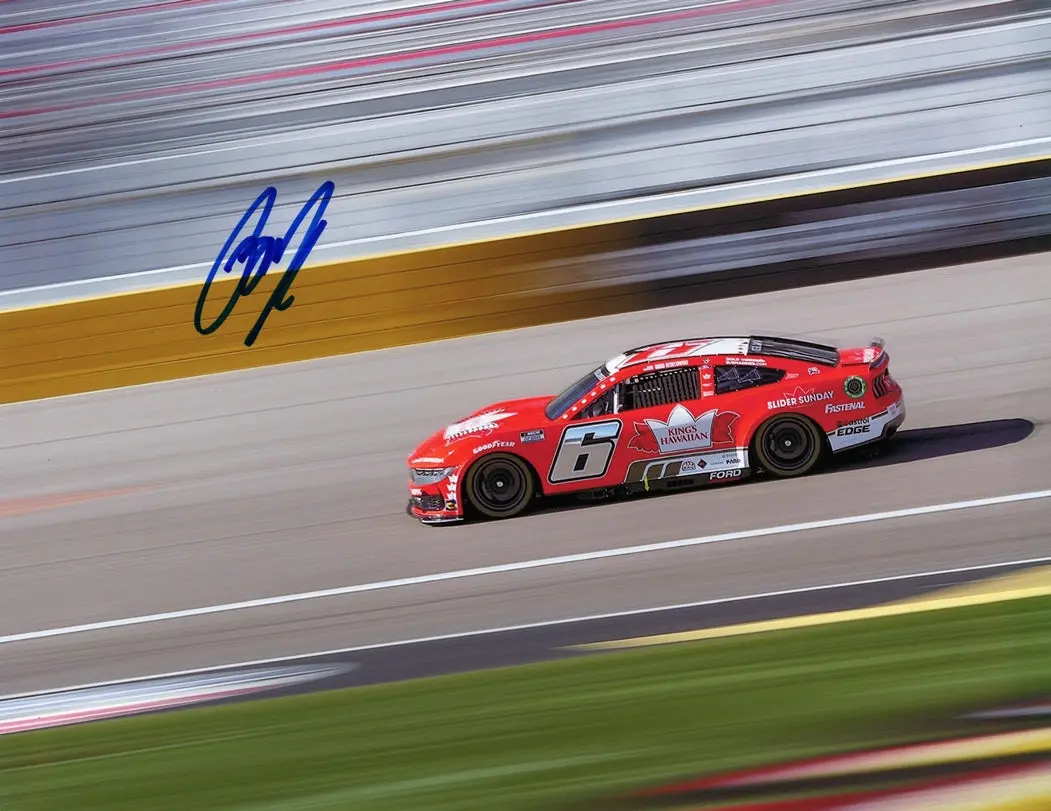 Autographed 2024 Brad Keselowski #6 Kings Hawaiian Mustang (Rfk Racing) Signed 9X11 Inch Nascar Glossy Photo With Coa 1