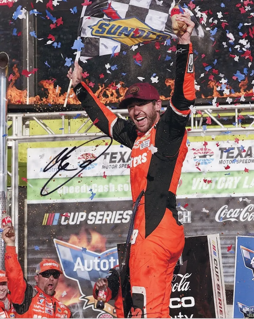 Autographed 2024 Chase Elliott #9 Hooters Racing Texas Win (Victory Lane) Signed 8X10 Inch Nascar Glossy Photo With Coa 1