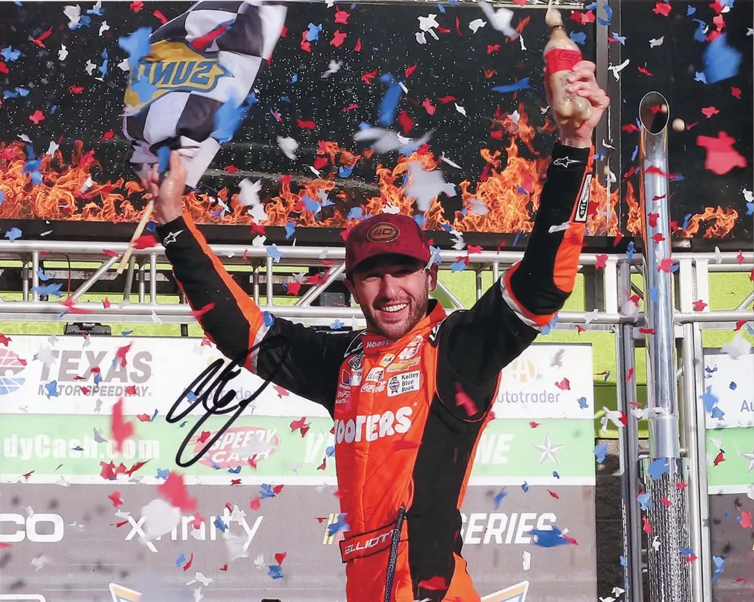 Autographed 2024 Chase Elliott #9 Hooters Racing Texas Win (Victory Lane Celebration) Signed 8X10 Inch Nascar Glossy Photo With Coa 1