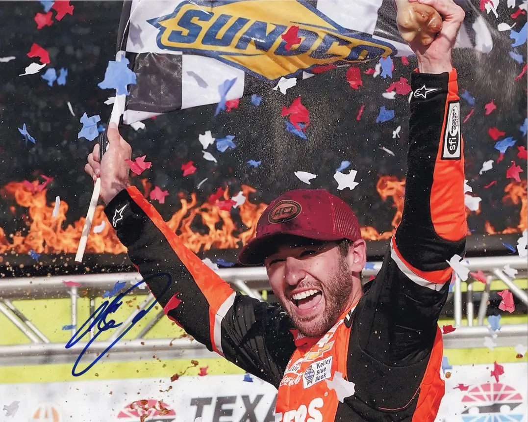 Autographed 2024 Chase Elliott #9 Hooters Racing Texas Win (Victory Lane Confetti) Signed 8X10 Inch Nascar Glossy Photo With Coa 1