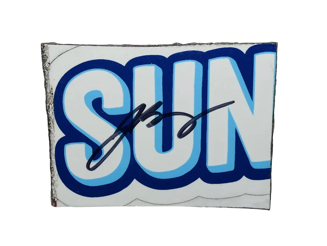 Autographed 2024 Josh Berry #4 Sunny D Racing Race Used Sheet Metal (Bristol Speedway 3-Color Logo Piece Signed Nascar Collectible With Coa 1