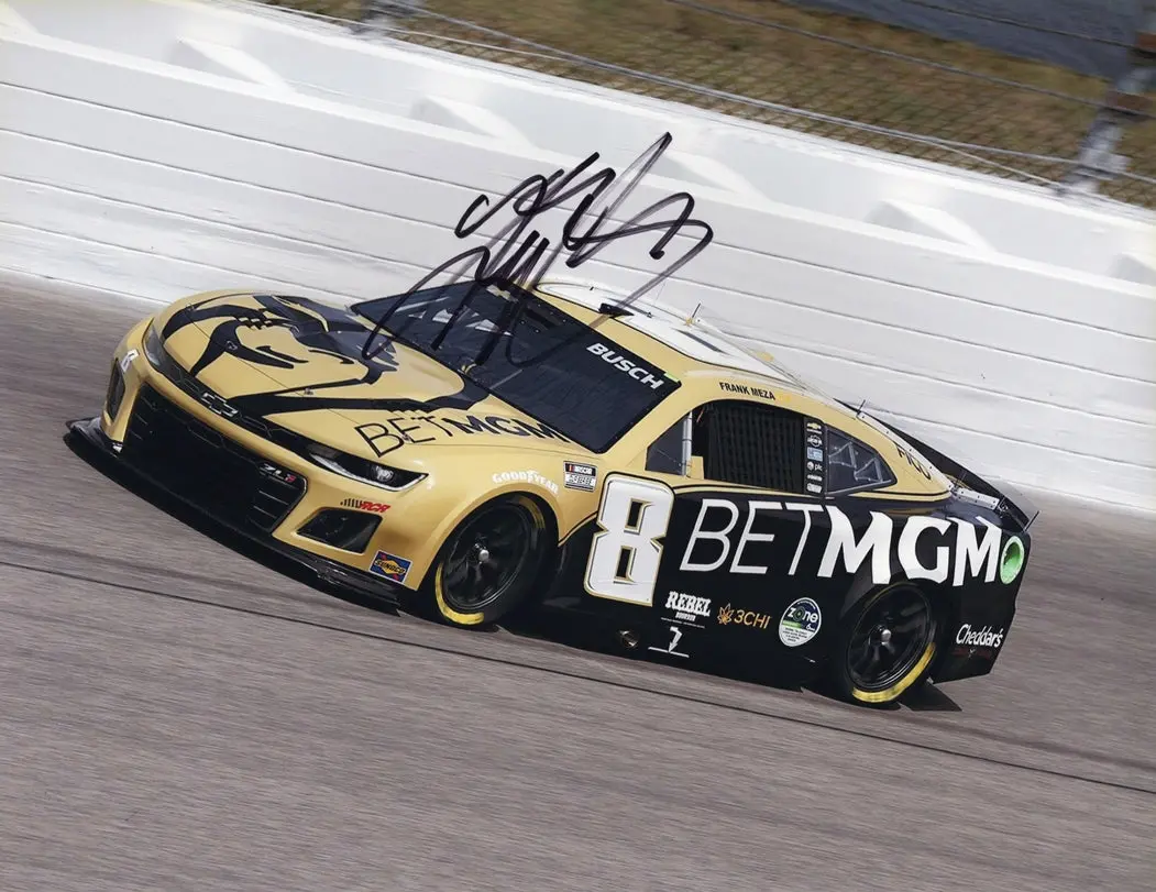 Autographed 2024 Kyle Busch #8 Bet Mgm Racing Kansas Speedway (Childress Camaro) Signed 9X11 Inch Nascar Glossy Photo With Coa 1