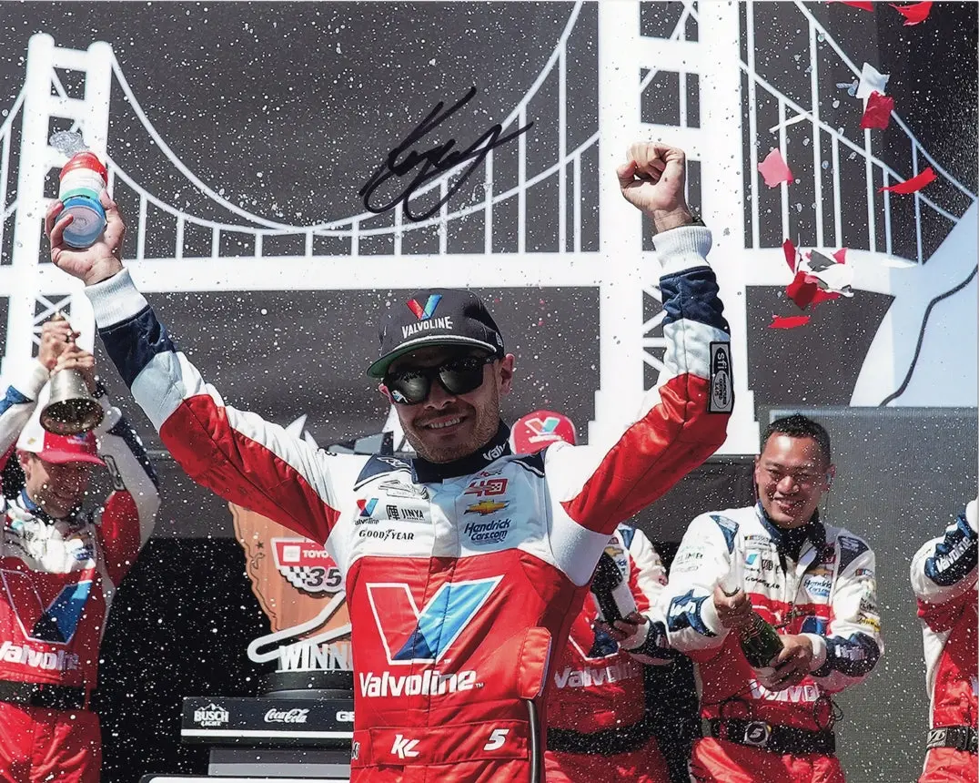 Autographed 2024 Kyle Larson #5 Valvoline Racing Sonoma Win (Victory Lane Celebration) Signed 8X10 Inch Nascar Glossy Photo With Coa 1