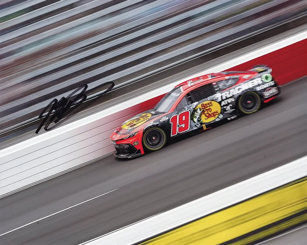 Autographed 2024 Martin Truex Jr. #19 Bass Pro All-Star Race (North Wilkesboro) Final Season Signed 8X10 Inch Nascar Glossy Photo With Coa 1