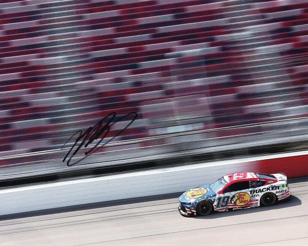 Autographed 2024 Martin Truex Jr. #19 Bass Pro Shops Patriotic Darlington Race (Southern 500) Signed 8X10 Inch Nascar Glossy Photo With Coa 1