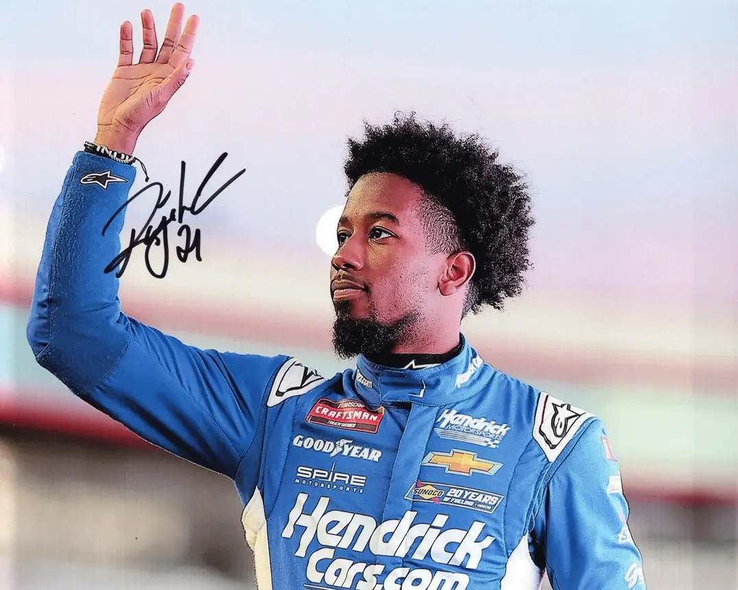 Autographed 2024 Rajah Caruth #71 Hendrick Cars Racing (Driver Intros) Craftsman Truck Series Signed 8X10 Inch Nascar Photo With Coa 1