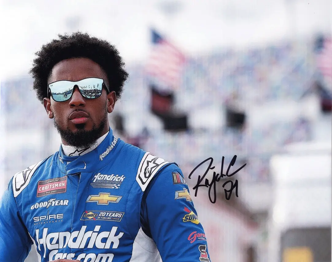 Autographed 2024 Rajah Caruth #71 Hendrick Cars Racing (Pre-Race) Craftsman Truck Series Signed 8X10 Inch Nascar Photo With Coa 1