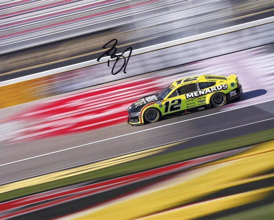 Autographed 2024 Ryan Blaney #12 Menards Racing Las Vegas Speedway (Team Penske) Signed 8X10 Inch Nascar Glossy Photo With Coa 1