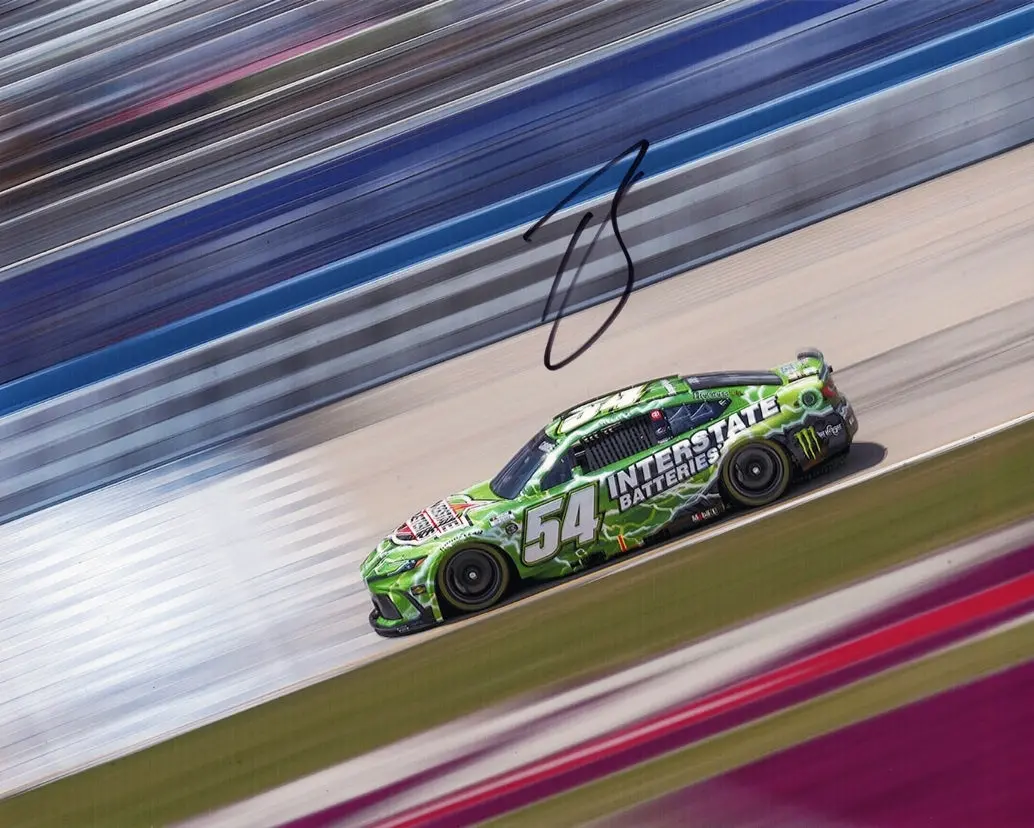 Autographed 2024 Ty Gibbs #54 Interstate Batteries Nashville Superspeedway Signed 8X10 Inch Nascar Glossy Photo With Coa 1