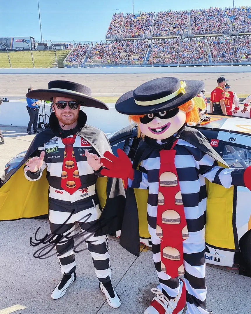 Autographed 2024 Tyler Reddick #45 Mcdonalds Racing Hamburglar Pit Road (Homestead Race) Signed 8X10 Inch Nascar Glossy Photo With Coa 1